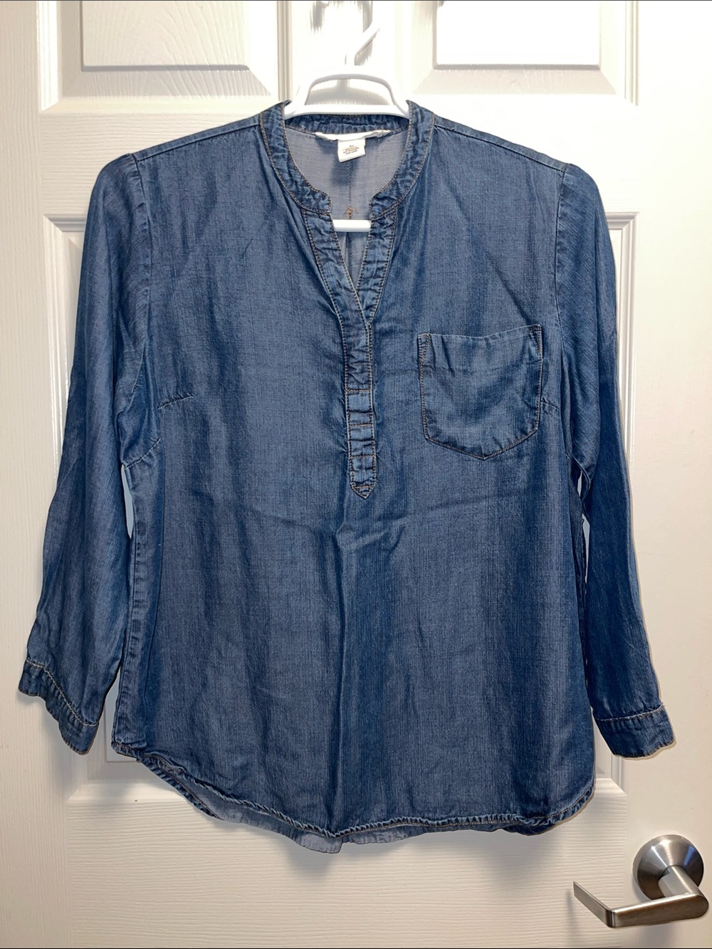 Workshop Republic Clothing Indigo Long-Sleeve Women’s Shirt